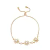 Juego de Joyería: Pendientes de Borla con Estrella de Ocho Puntas de Girasol, Pulsera de Girasol de Lujo Ligero Incrustada con Circonitas tipo Diamante, Modernos y de Alta Gama