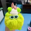 Pelota de Peluche Linda Peluche Bola de Carbón Falsa Colgante de Bolso Muñeca Colgante Muñeca de Dibujos Animados Llavero de Coche Regalo