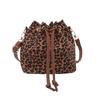Bolso bandolera tipo cubo con estampado de leopardo, sencillo, de otoño 2024, moderno, estilo occidental, informal, para uso diario