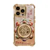 Soporte Giratorio para Cabello Adecuado para Funda de Teléfono Móvil Apple 17 Iphone15Promax Electrochapado 16 Polvo Brillante 14 Tendencia Nacional 13 Mujeres