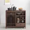 Nuevo Gabinete de Té de Madera de Olmo Viejo Estilo Chino, Gabinete Lateral de Té de Madera Maciza, Gabinete Lateral de Mesa de Té, Estante de Almacenamiento de Mesa de Té para Sala de Té, Mesa Lateral Lateral