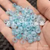 Hebilla de Jade con Agujero Grande Color Aguamarina Anillo Redondo Cuentas Sueltas de Jade Colgante de Jadeíta Cuentas Espaciadoras Pulsera Collar Accesorios de Joyería