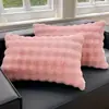 Par de Fronhas de Pelúcia de Pelo de Coelho para Inverno, Fronhas Espessadas de Veludo Leite, Enchimentos de Almofada de Fleece Coral, Peça Única