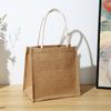 Bolsa de yute para compras al por mayor, personalizada, para regalo, con publicidad, disponible en stock.