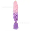 Fibra química de tres colores, cuatro colores, cinco colores, degradado, seda de alta temperatura, trenza grande, trenza jumbo, trenza burbuja, material para trenzas de cabello