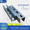 Suporte sísmico de aço em forma de C galvanizado a quente estrutura de aço suporte solar viga com aço em forma de C perfuração de comprimento fixo