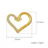 Pendientes de corazón con diamantes transfronterizos para mujer, lujo ligero, alta gama, amor, chapados en oro de 18 quilates, pendientes Joker de moda, venta al por mayor