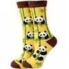 Calcetines Nuevos Originales de Amazon para Mujer, Calcetines de Moda con Frutas y Animales, Calcetines de Algodón hasta la Mitad de la Pantorrilla, Calcetines de Dibujos Animados Personalizados de Moda Transfronterizos en Stock