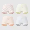 Ropa interior de algodón puro Dingmi Oso para niñas, algodón grado A, absorbente de sudor, transpirable, no apretada, diseño lindo de caricatura, calzoncillos tipo bóxer suaves para bebés niñas
