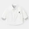 Camisa de Manga Comprida para Meninos, Nova Moda Outono Roupas Infantis, Camisa para Bebê, Top de Outono, Estilo Tendência Primavera e Outono