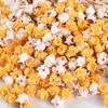 Aretes de Palomitas de Maíz Simuladas DIY Accesorios Materiales Micro Paisaje Utilería para Fotos Resina Comida Juguete Accesorios de Palomitas de Maíz