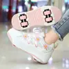 Zapatos con Ruedas de Cuatro Ruedas para Niñas, Zapatos Deportivos con Ruedas, Nuevo Modelo Primavera 2025, Patines para Niños Mayores