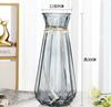 Jarrón de Cristal Creativo de Estilo Europeo Simple Nutrición Hídrica Bambú Rico Planta Verde Flores Flores Secas Adornos Decorativos para Sala de Estar Botella de Vidrio