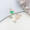 1 Accesorio de Joyería DIY Verde Aleación Esmalte Flor de Cerezo Colgante Llavero Pendientes Accesorios para el Cabello Encanto para Teléfono Venta al por Mayor