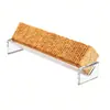 Item número. 590 1 Peça Suporte Retangular Transparente para Exibição de Biscoitos Bandeja de Acrílico para Comida Sobremesa Casamento Suporte para Biscoitos