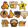 Parche de Bordado Personalizado de Dibujos Animados de Baloncesto Parche Decorativo Serie Deportiva Insignia Bordada Accesorios para Ropa con Adhesivo