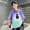 Venta al por mayor de fábrica camisetas de manga corta para niños 2026 nuevos tops infantiles de dibujos animados estilo fino camisas de media manga para niños mayores