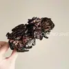 Pinza para el pelo con diseño de flor de leopardo tridimensional súper completo, pinza vertical para coleta alta, pinza de pelo de garra para moño, pinza horizontal, accesorio para el pelo, tocado