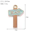 Serie de Playa de Verano Aleación Gota de Aceite Colgantes DIY Sombrilla Chanclas Gafas de Sol Pulsera Collar Materiales para Hacer