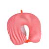 Almohada cervical para el cuello en forma de U de partículas de espuma a rayas directa de fábrica, almohada en forma de U para viajes en coche, venta al por mayor