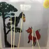 Adereços de Teatro de Sombras, Suporte de Cortina para Teatro de Sombras Infantil, Adereços para Suporte de Pano de Projeção Artesanal Infantil, Mãos de Sombras