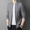 Moderna Chaqueta de Punto Estilo Hong Kong para Hombre, Nueva Chaqueta de Punto Casual Primavera y Otoño 2024 Ropa para Hombre