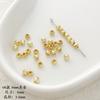 18k Real Gold Laser Beads Round Beads Diy Jóias Pulseira Wen Play Scattered Beads Metal Copper Gold Plated Gasket Acessórios