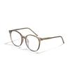 Gafas de Marco Grande Xunge Tr90 Remaches Metálicos Redondos Redondas para Hombre Literarias Retro Espejos Planos para Mujer Ins