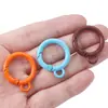 Aleación Colorida Pintada en Spray Hebilla de Resorte Colgante Redonda para Correa Accesorios para Llaveros Hechos a Mano DIY Hebilla Colgante para Bolsos Joyería Material