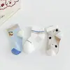 Calcetines de verano para niños, calcetines de algodón para bebé, calcetines de malla de dibujos animados de verano para niños y niñas, calcetines lindos de media pantorrilla, desodorantes y a prueba de mosquitos