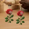 Brinde 2D Promoção Imperdível Dia das Mães Acrílico Brincos Clássicos Transfronteiriços Dia dos Namorados Edição Limitada Brincos de Rosa