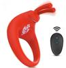 Anel de Bloqueio Orelha de Coelho Controle Remoto Sem Fio de 2ª Geração Anel Vibratório de 10 Frequências para Homens Masturbação Vibratória Produtos Adultos Atacado