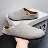 Sapatos Masculinos Boken 2026 Primavera e Outono Slip-On Sem Calcanhar Retrô Versátil Casual Escritório Confortável Sapatos Fechados Mules