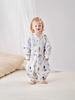 Saco de dormir grueso con contenido de seda para bebés para Otoño e Invierno, Saco de dormir de temperatura constante relleno de algodón de 200 g con piernas separadas para niños con mangas desmontables