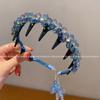 Tiara Estilo Coreano Novo Cristal Laço Strass Borla para Mulheres, Temperamento Nicho Filha Rica Acessório Grampo de Cabelo com Artesanato Pesado