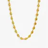 Estilo hip-hop gélido ins collar de nariz de cerdo cadena de clavícula de metal dorado versátil europea y americana traje de pulsera para mujer