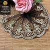 Hilo dorado, malla blanca, encaje bordado, hilo negro, puño de encaje, 8,5 cm, accesorios de encaje Lolita, ropa infantil, punto