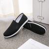 Zapatos de tela para hombre de Beijing antiguo, zapatos de trabajo de verano tipo lasaña, zapatos casuales sin cordones de lona para personas de mediana edad y mayores, suela de tela con suela de neumático.