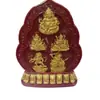 Adornos de Cinco Budas de Resina Manualidades de Adoración para el Hogar y la Oficina Decoraciones de Estatua de Buda Dorada