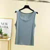 Camisola de Modal con Cuello Redondo para Mujer, sin Mangas, Camisa Base para Verano