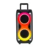 Caixa de Som Portátil com Carrinho Alta Potência 60W 80W Plug-in para Exterior Alto-falante Grande Duplo de 6,5 polegadas Duplo de 8 polegadas Caixa de Som Bluetooth