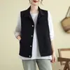Foto real de chaleco de mezclilla sin mangas versátil de primavera y otoño para mujer, top de mezclilla holgado, chaqueta estilo Hong Kong, abrigo inspirado en Chanel