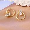 Pendientes de Cintura Pequeña de Alta Gama, Pendientes de Moda para Usar de Dos Maneras, Mismo Estilo que Xiaohongshu, Aspecto Adelgazante y Pendientes Versátiles para Mujer