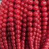 Imitación de vidrio rojo cinabrio cuentas redondas de boutique color sólido rojo brillante que no se decolora cuentas rojas de arena púrpura para manualidades