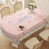 Nova Toalha de Mesa de Desenho Animado Impermeável e à Prova de Óleo Sem Lavagem Estilo Creme Toalha de Mesa PVC Mesa de Jantar Mesa de Café Cobertura de Mesa Oval