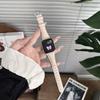 Pulseira de Couro com Cera Xiaomanyao Adequada para Apple Watch 9 S10 S11 Huawei Gt6 Fit4 Pulseira Xiaomi