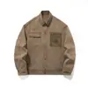 Chaqueta de trabajo de color block retro americano de alta gama para hombre, corte holgado, cuello de solapa, nueva prenda exterior casual de otoño para hombre