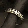 Nuevo anillo vintage de luna llena para mujer, anillo Joker de marea europea y americana, comercio exterior transfronterizo, venta al por mayor de joyería