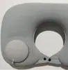 Almohada inflable tipo presión en forma de U, almohada de soporte para el cuello plegable, almohada para el cuello para avión, tren de alta velocidad, viajes de larga distancia, protección del cuello, ayuda para dormir