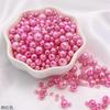3-8mm ABS Iridescente Perfurado Pérola Artificial Redonda Contas Soltas Artesanal DIY Acessórios Macaron Caixa de Maquiagem Enchimento de Contas